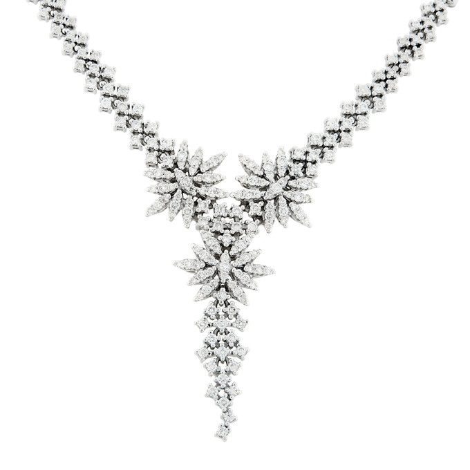 Колье из золота 585 пробы c 189 бриллиантами