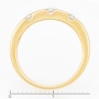 Кольцо из желтого золота 750 пробы c 3 бриллиантами Л57026436 фото 4