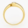 Кольцо из комбинированного золота 750 пробы c 3 бриллиантами Л23150189 фото 3