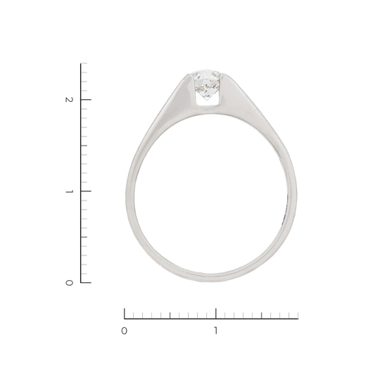 Кольцо из белого золота 585 пробы c 1 бриллиантом, Л05142601 за 76500