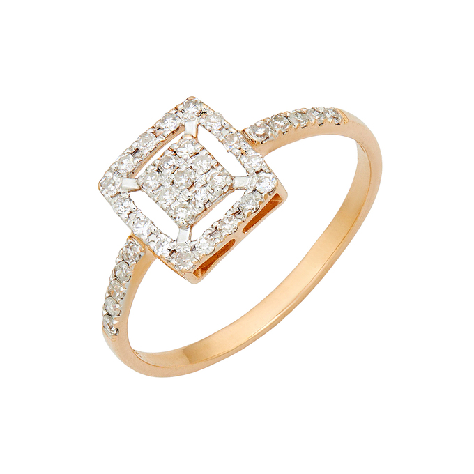 Кольцо из золота 585 пробы c бриллиантами, Л 6600 1709 за 26560