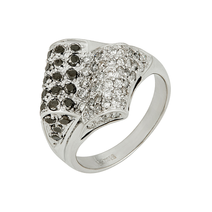 Кольцо из золота 750 пробы c бриллиантами