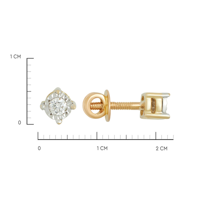 Серьги из золота 750 пробы c бриллиантами, К 0000 4415 за 59000