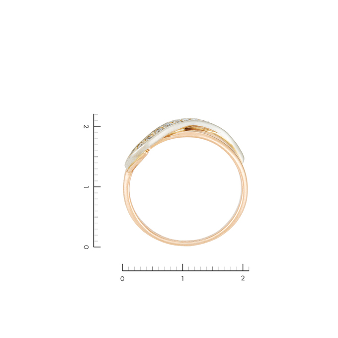 Кольцо из золота 585 пробы c 11 бриллиантами, Л 5405 4294 за 38320