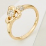 Кольцо из желтого золота 585 пробы c 12 бриллиантами Л45046346 фото 1