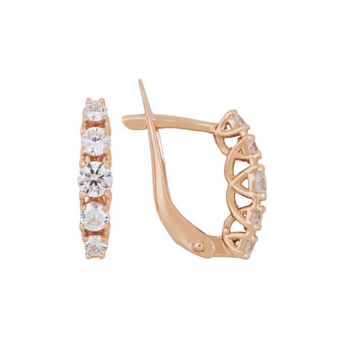 Серьги из золота 585 пробы c фианитами, Л 3305 4429 за 16320