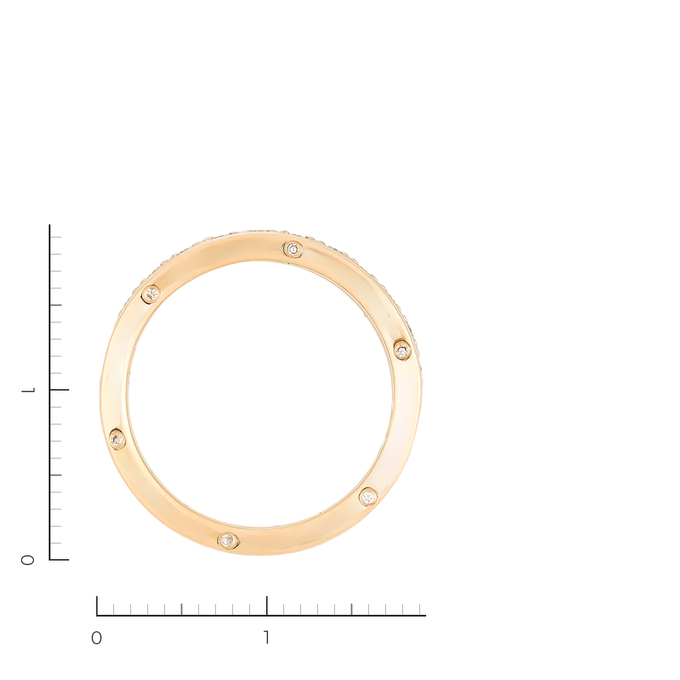Кольцо из золота 585 пробы c 23 бриллиантами
