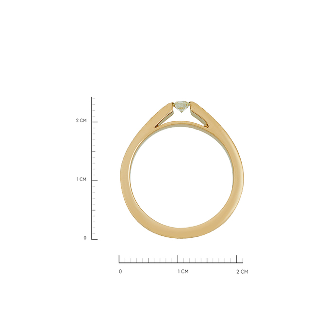 Кольцо из золота 750 пробы c бриллиантом, Л 0807 9157 за 93800