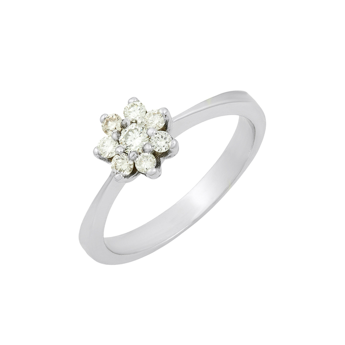 Кольцо из золота 585 пробы c бриллиантами