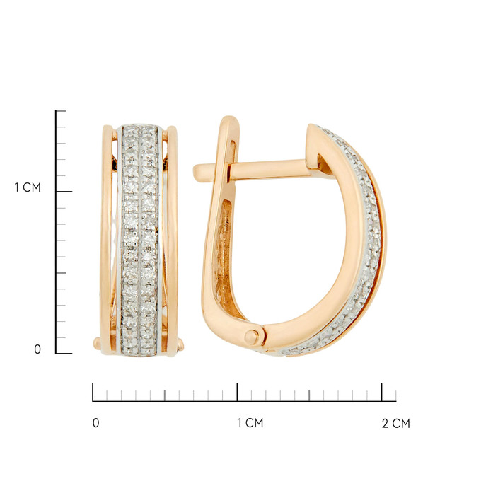 Серьги из золота 585 пробы с бриллиантами, Л 3606 7029 за 42000