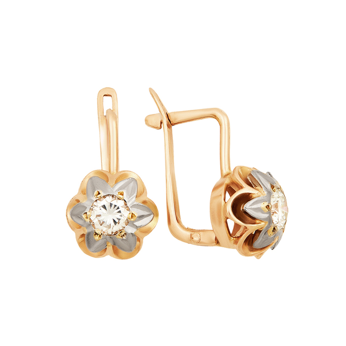 Серьги из золота 585 пробы c бриллиантами, Л 0808 2255 за 190000