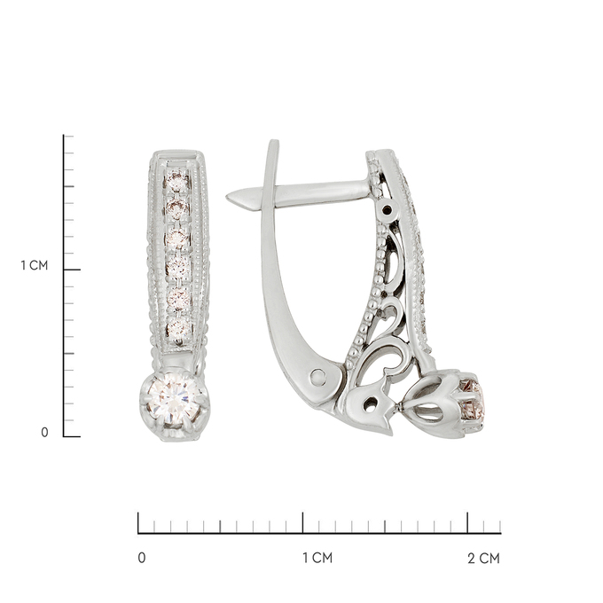 Серьги из золота 585 пробы c бриллиантами, Л 4710 0520 за 89440