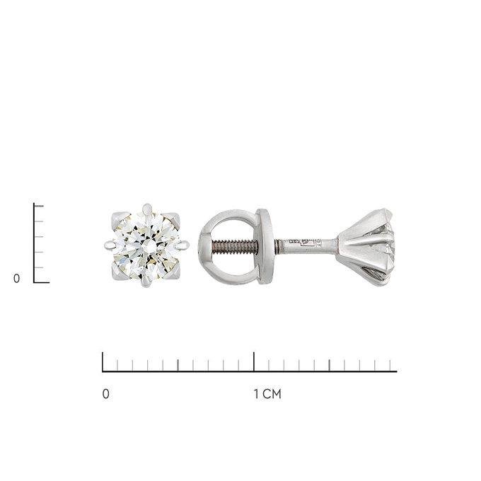 Серьги из золота 585 пробы c бриллиантами, Ц О007 2054 за 210000