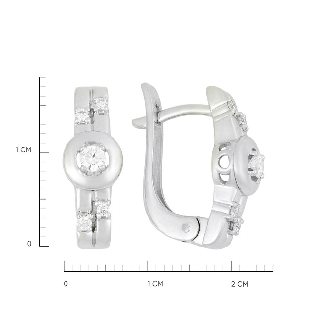 Серьги из золота 585 пробы с бриллиантами, Л 1912 3007 за 74800