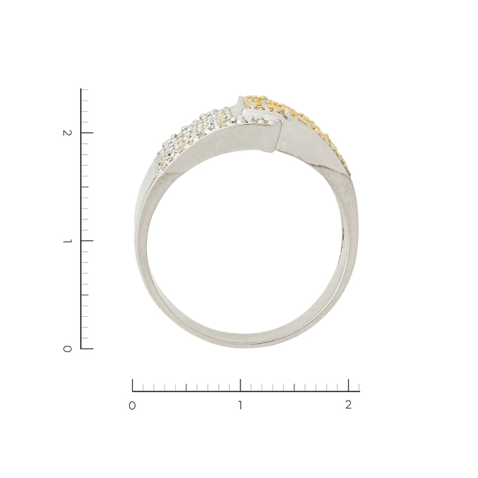 Кольцо из комбинированного золота 750 пробы c 52 бриллиантами, Л 2808 8758 за 75900