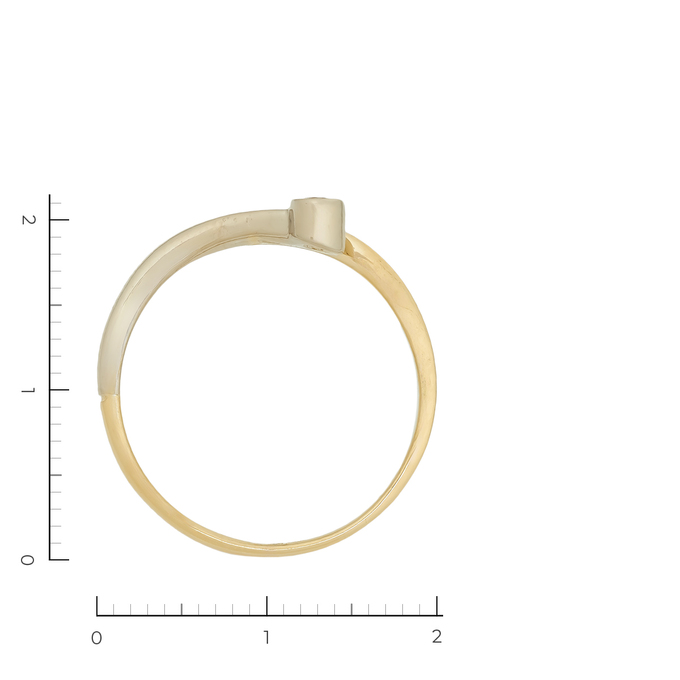 Кольцо из золота 750 пробы c 1 бриллиантом, Л 3208 5214 за 26400