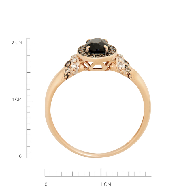 Кольцо из золота 585 пробы c сапфиром и бриллиантами, Л 6102 9567 за 33520