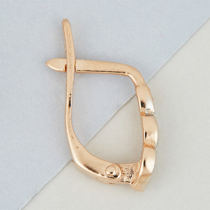 Серьги из красного золота 585 пробы c фианитами