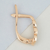 Серьги из красного золота 585 пробы c фианитами