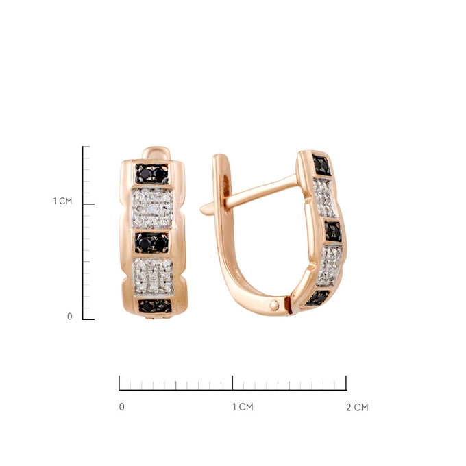 Серьги из золота 585 пробы с бриллиантами, Ц О007 5596 за 26200