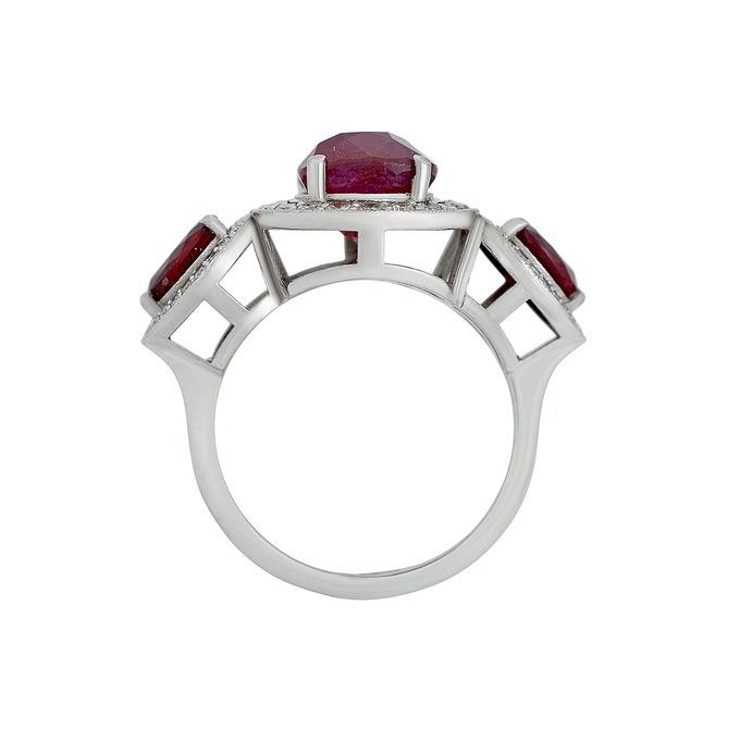 Кольцо из золота 750 пробы c рубинами и бриллиантами, Л 2811 7612 за 650000