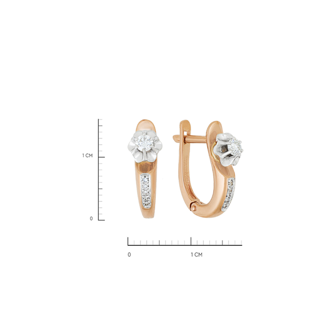 Серьги из золота 585 пробы c бриллиантами, Л 4710 2088 за 39920