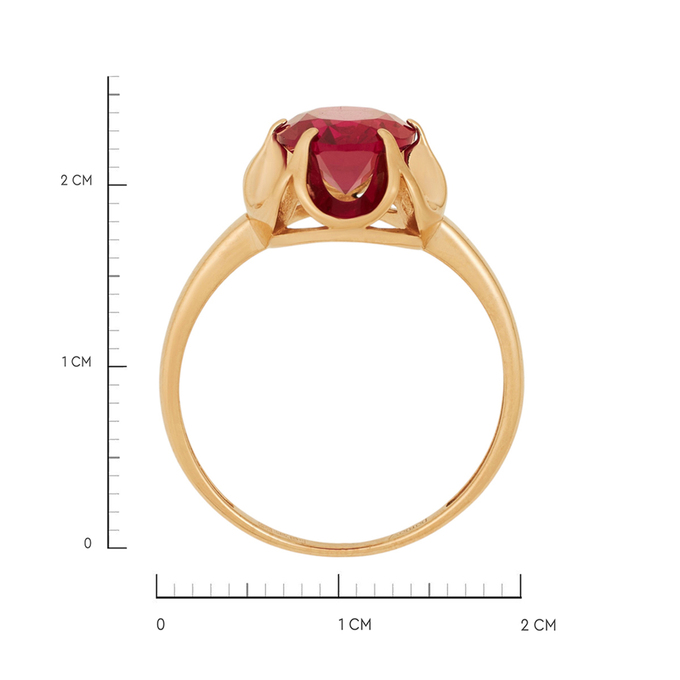 Кольцо из золота 585 пробы c корундом, Л 5804 9935 за 34880