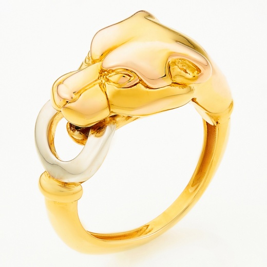 Кольцо из комбинированного золота 585 пробы Л11137041 фото 1