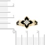 Кольцо из комбинированного золота 585 пробы c 1 бриллиантом и эмалями 097321 фото 4