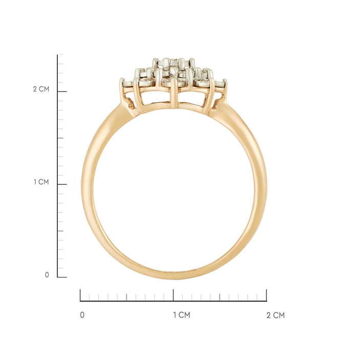 Кольцо из золота 585 пробы c бриллиантом