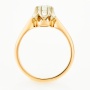 Кольцо из комбинированного золота 583 пробы c 1 бриллиантом Л29117210 фото 3