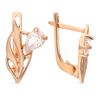 Серьги из золота 585 пробы c фианитами