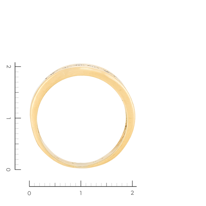 Кольцо из желтого золота 585 пробы c 7 бриллиантами, Л 7501 9693 за 55600