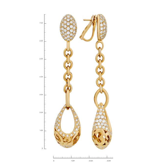 Серьги из золота 750 пробы с бриллиантами, Л 2813 0697 за 450000
