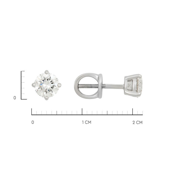 Серьги из золота 585 пробы c бриллиантами, Ц О007 2804 за 45000