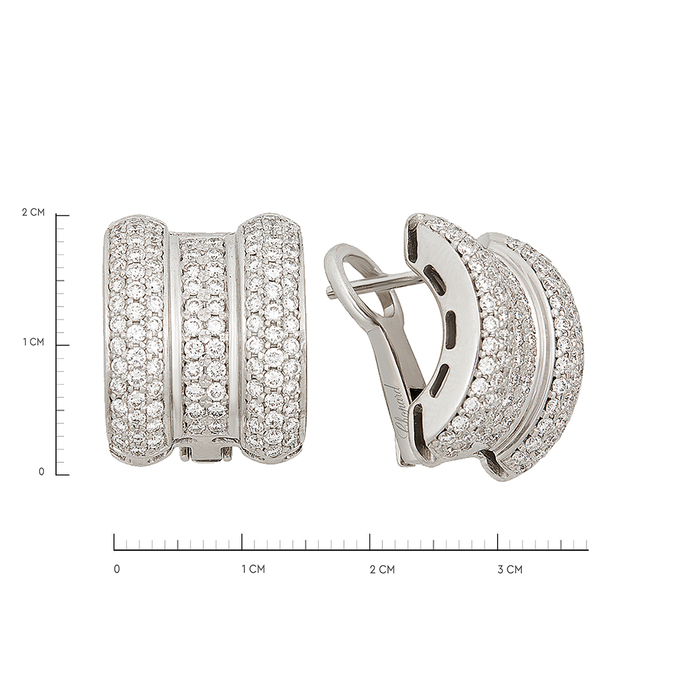 Серьги из золота 750 пробы c бриллиантами, Л 1911 5871 за 325000