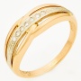 Кольцо из комбинированного золота 585 пробы c 7 бриллиантами Л16145219 фото 1