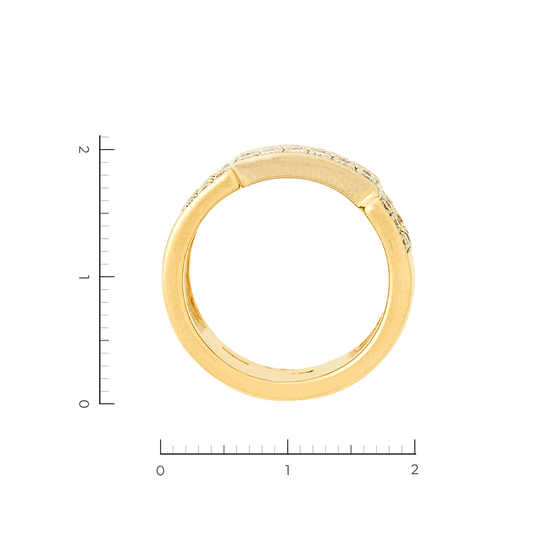 Кольцо из комбинированного золота 585 пробы c 36 бриллиантами, Л28084557 за 84900
