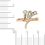 Кольцо из комбинированного золота 585 пробы c 7 бриллиантами и 1 бериллом Л19090203 фото 3