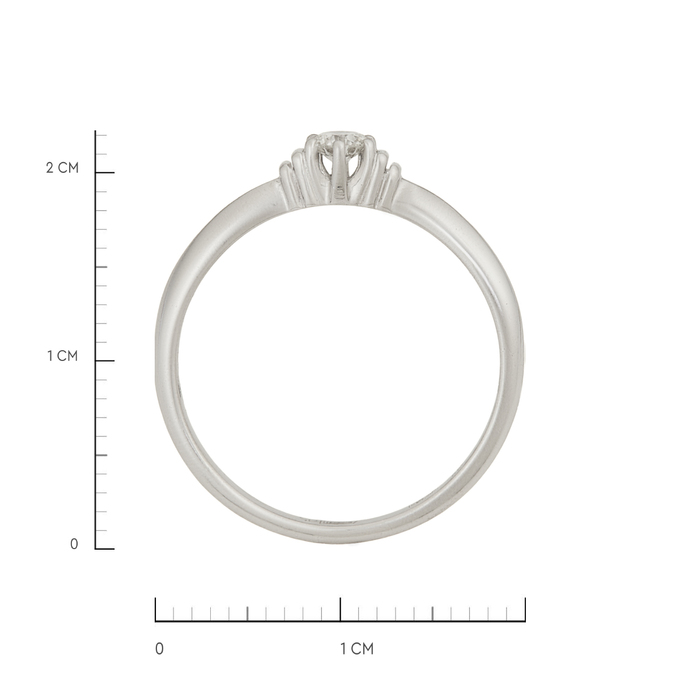 Кольцо из золота 585 пробы c бриллиантом, Л 7502 7621 за 37760