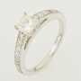 Кольцо из белого золота 750 пробы c 19 бриллиантами Л23140323 фото 1