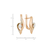 Серьги из золота 585 пробы c бриллиантами