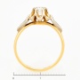 Кольцо из комбинированного золота 750 пробы c 3 бриллиантами Л45042800 фото 4