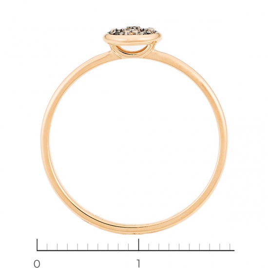 Кольцо из комбинированного золота 585 пробы c 5 бриллиантами, Л28084055 за 6540