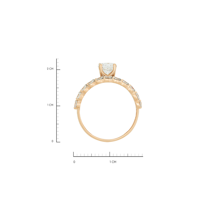 Кольцо из золота 585 пробы c фианитами, Л 4807 6325 за 18880