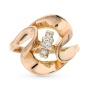 Кольцо из комбинированного золота 583 пробы c 3 бриллиантами Л33000422 фото 3