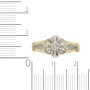 Кольцо из комбинированного золота 750 пробы c 1 бриллиантом Л41041211 фото 3