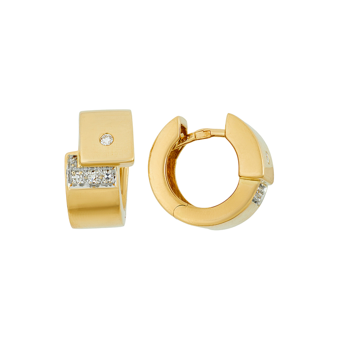 Серьги из золота 750 пробы c бриллиантами, Ц О007 1849 за 116720