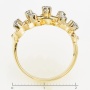 Кольцо из комбинированного золота 585 пробы c 9 бриллиантами Л19088255 фото 4