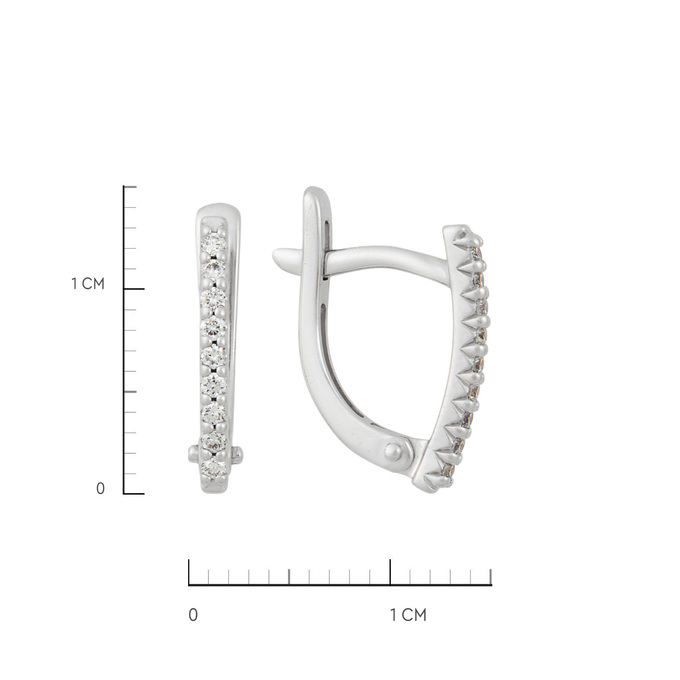 Серьги из золота 585 пробы c бриллиантами, Ц О007 2742 за 18000